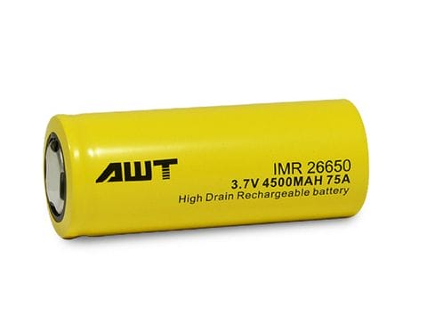 Batteries and Chargers - AWT Yellow 26650 4500 mAh 75A Battery
