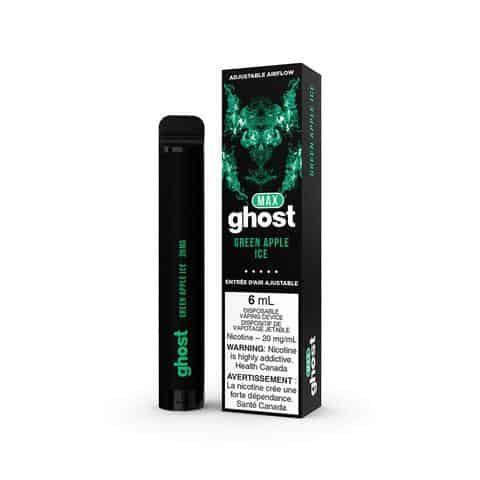 GHOST MAX Disposable Vape Pen GREEN APPLE ICE Canada