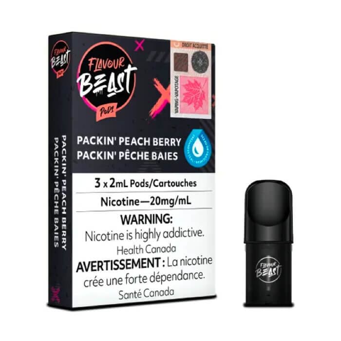 Packin' Peach Berry Flavour Beast Pods 3-Pack Canada